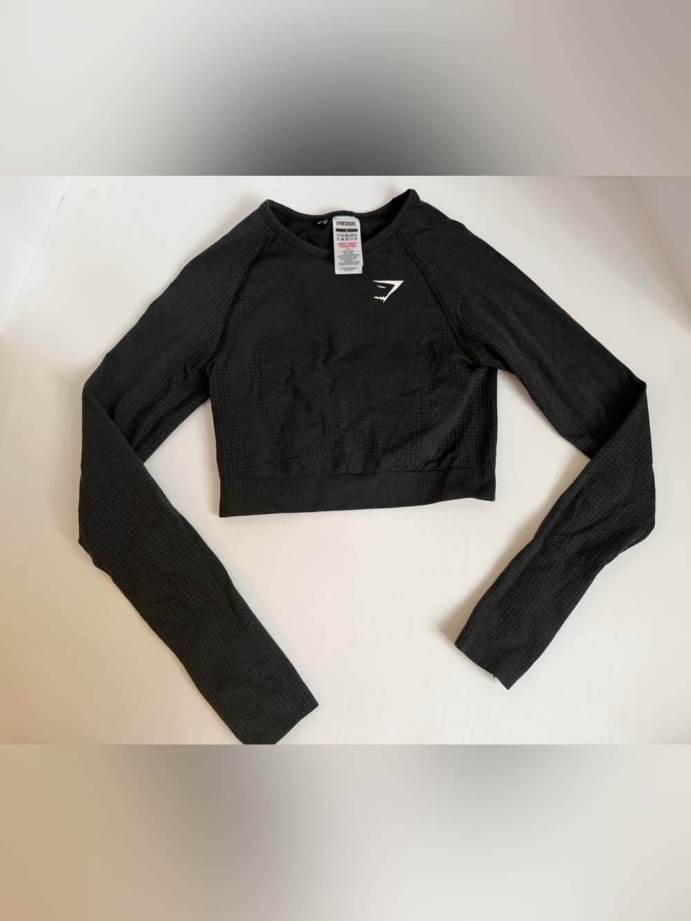 Gymshark Vital Seampless 2.0 Long sleeve crop top black